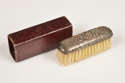 Lot 159 - An early 20th Century French silver plated moustache brush