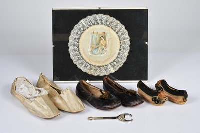 Lot 173 - Three pairs of antique lady's and child's shoes