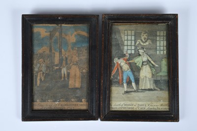 Lot 176 - A pair of late 18th or early 19th Century French Revolution hand coloured prints