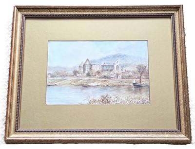 Lot 185 - A 19th Century English School watercolour of a ruined abbey