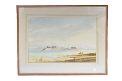 Lot 200 - Alan Smith (1946-2022) watercolour 'Sunset Piel Harbour'