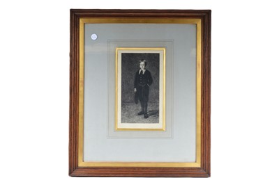 Lot 202 - Leopold Lowenstam (1842-1898) etching of a boy in a Van Dyke costume