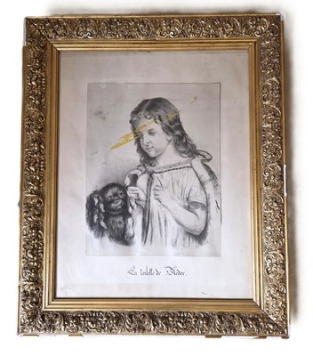 Lot 209 - French School 19th century, drawing, La Toilette de Medor