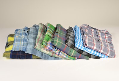 Lot 222 - Eight gentleman's check shirts worn by Dave Myers