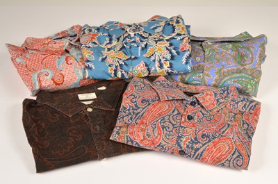 Lot 228 - Five gentleman's paisley shirts worn by Dave Myers