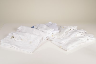 Lot 231 - Eight gentleman's plain white shirts worn by Dave Myers