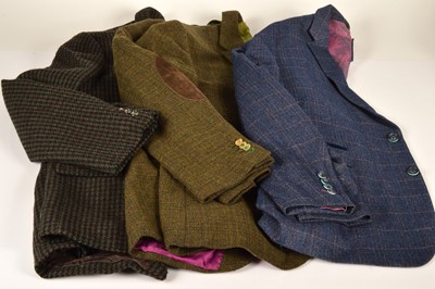 Lot 240 - Three gentleman's tweed jackets worn by Dave Myers