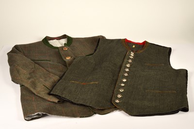 Lot 246 - An Austrian Almsach tweed waistcoat