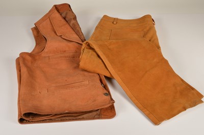 Lot 247 - A Wyoming Traders brown leather cowboy waistcoat