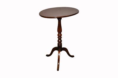 Lot 291 - A 19th Century mahogany oval snap top occasional table