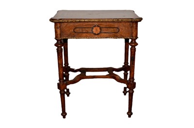 Lot 296 - A 19th Century walnut inlaid work table