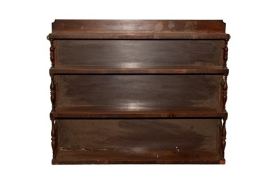 Lot 303 - A regency rosewood waterfall hanging bookshelf