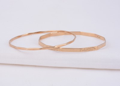 Lot 51 - Two 9ct gold bangles