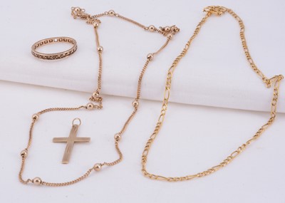 Lot 69 - Two 9ct gold chain necklaces