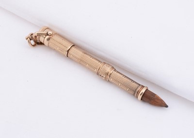 Lot 97 - A yellow metal Sampson & Morden retracting pencil