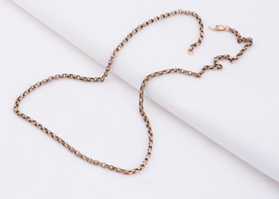 Lot 117 - A 9ct gold belcher chain
