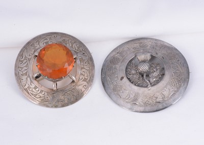 Lot 171 - Two antique silver Scottish kilt brooches