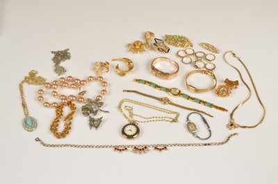 Lot 230 - A collection of costume jewellery & watches