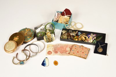 Lot 241 - A collection of costume jewellery , a silver Amita Japan pendant necklace, together with Michaela Frey enamel bangle
