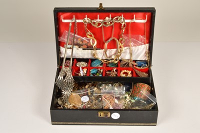 Lot 244 - A 8ct ring & large collection of costume jewellery
