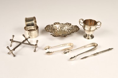 Lot 293 - A small collection of Victorian and later silver and silver plate