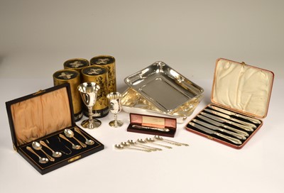 Lot 310 - A small collection of silver and silver plated items