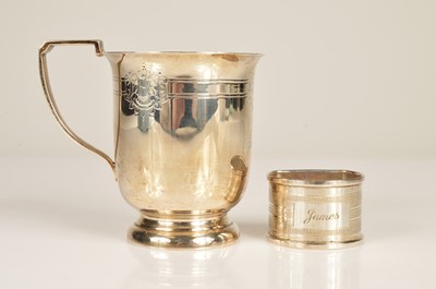 Lot 319 - Two silver Christening items