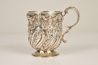 Lot 335 - A late Victorian silver Christening mug by Elkington & Co
