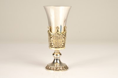 Lot 340 - A 1980s silver limited edition 'Westminster Royal Wedding' goblet from Aurum