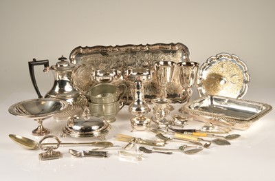 Lot 347 - A collection of silver plate and other items