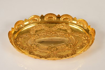 Lot 364 - A Victorian gold plated dish by MH & Co