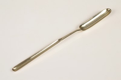 Lot 380 - A George III silver marrow scoop by William Bateman