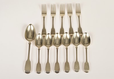 Lot 381 - A group of Victorian silver cutlery by Mary Chawner