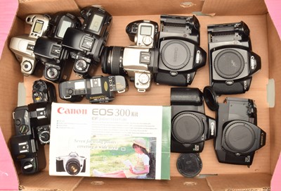 Lot 84 - A Tray of Canon EOS SLR Cameras