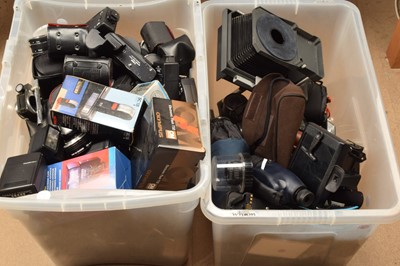 Lot 102 - Two Crates of Camera Related Accessories