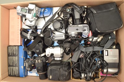 Lot 108 - A Box and Tray of Digital Cameras
