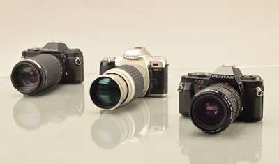Lot 117 - Three Pentax SLR Cameras