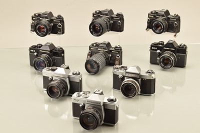 Lot 120 - A Tray of Praktica SLR Cameras