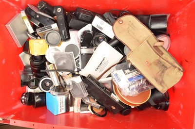Lot 123 - A Crate of Camera Related Accessories