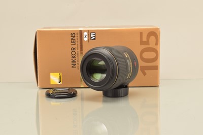 Lot 127 - A Nikon N AF-S Micro Nikkor 105mm f/2.8 G ED VR Lens