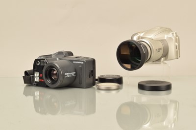 Lot 151 - Two Olympus 35mm Bridge Cameras