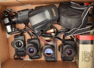 Lot 220 - A Tray of Canon T SLR Cameras