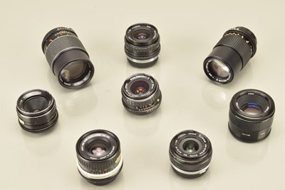 Lot 355 - Eight Prime Lenses