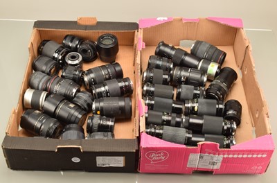 Lot 356 - Two Trays of Zoom Lenses