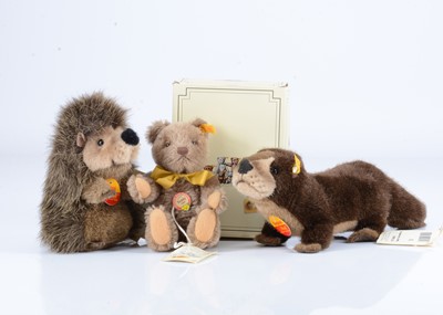Lot 56 - Three Steiff  yellow tag  teddy bears/soft toys