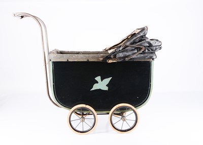 Lot 128 - Two 1920-30s doll's perambulators