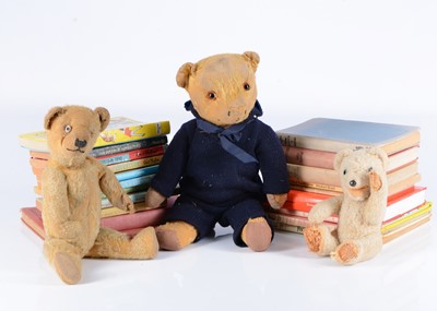 Lot 130 - Three  teddy bears and a selection of children's books