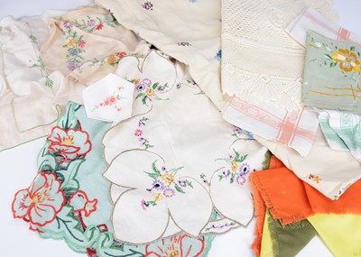 Lot 179 - A very large collection of vintage table linen and fabrics