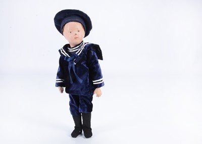 Lot 207 - A Schoenhut wooden character boy doll