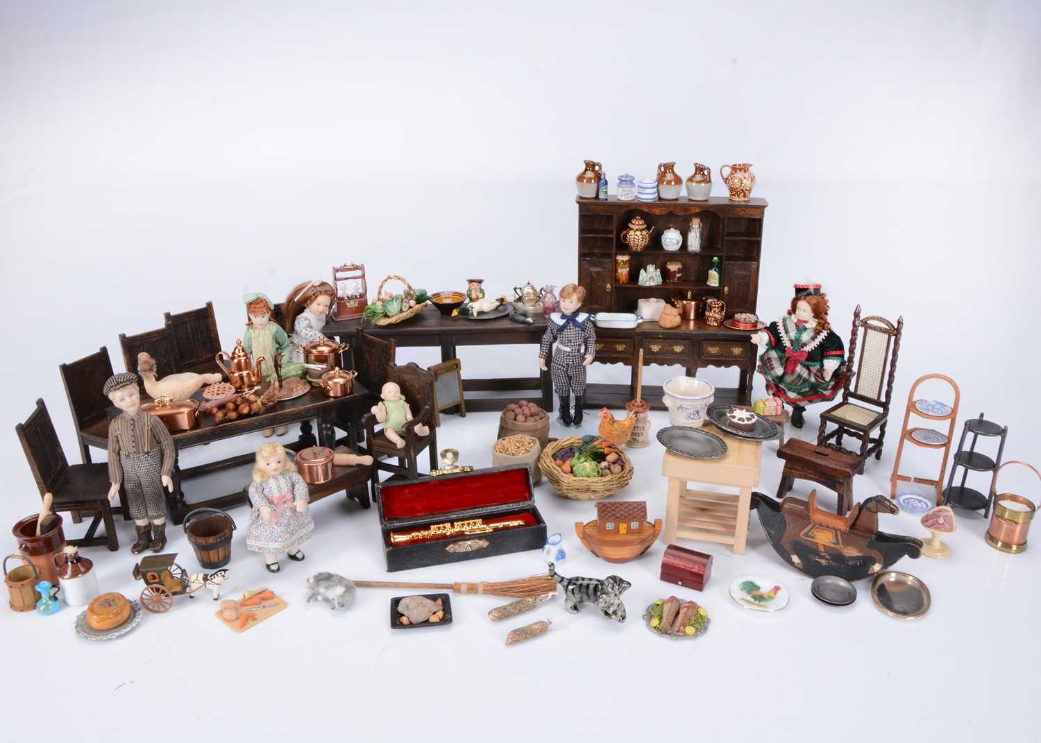 Lot 228 - A quantity of modern doll house furniture for the kitchen and nursery